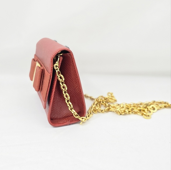 Salvatore Ferragamo Lizard Pattern Vara Bow 3 way Bag - Picture 3 of 8